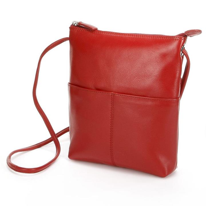 Ili Leather Crossbody Bag, Women's, Red