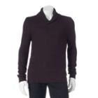 Men's Method Classic-fit Heathered Shawl-collar Sweater, Size: Large, Drk Purple