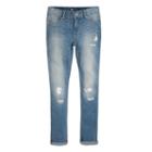 Girls 7-16 Levi's Destructed Boyfriend Skinny Jeans, Girl's, Size: 10, Med Blue