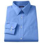 Men's Croft & Barrow&reg; Fitted Solid Easy Care Point-collar Dress Shirt, Size: 17.5-32/33, Blue