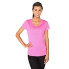 Women's Rbx Striped Heather Tee, Size: Large, Med Pink