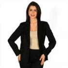 Women's Harve Benard One-button Solid Blazer, Size: 14, Black