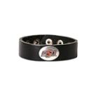 Women's Oklahoma State Cowboys Leather Concho Bracelet, Black