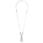 Long Stick Drop Pendant Lariat Necklace, Women's, Silver