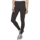 Petite Croft & Barrow&reg; Tummy Control Midrise Leggings, Women's, Size: Pl Short, Dark Grey