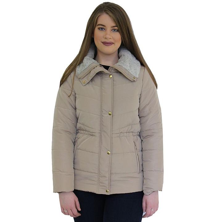 Women's Mo-ka Anorak Puffer Jacket, Size: Small, Beig/green (beig/khaki)