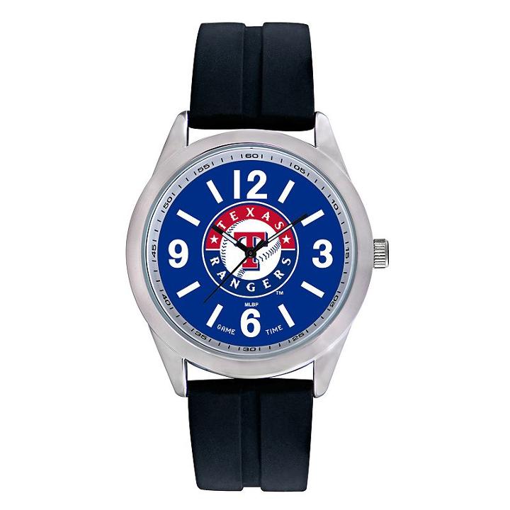 Game Time, Men's Texas Rangers Varsity Watch, Black