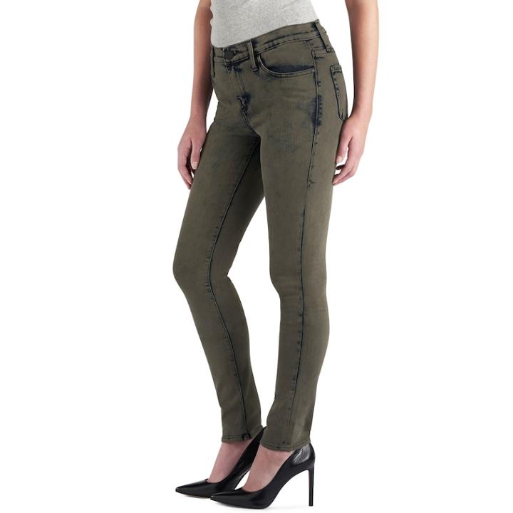 Women's Rock & Republic&reg; Berlin Acid Wash Skinny Jeans, Size: 12 Avg/reg, Green