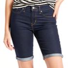 Women's Levi's&reg; Cuffed Bermuda Shorts, Size: 31(us 12)m, Dark Blue