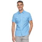 Men's Apt. 9&reg; Premier Flex Slim-fit Stretch Button-down Shirt, Size: Xxl Slim, Med Blue