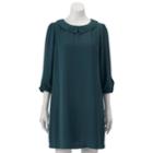 Women's Lc Lauren Conrad Beaded-collar Shift Dress, Size: Large, Green