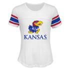 Girls 7-16 Kansas Jayhawks Team Pride Burnout Tee, Size: M 10-12, White