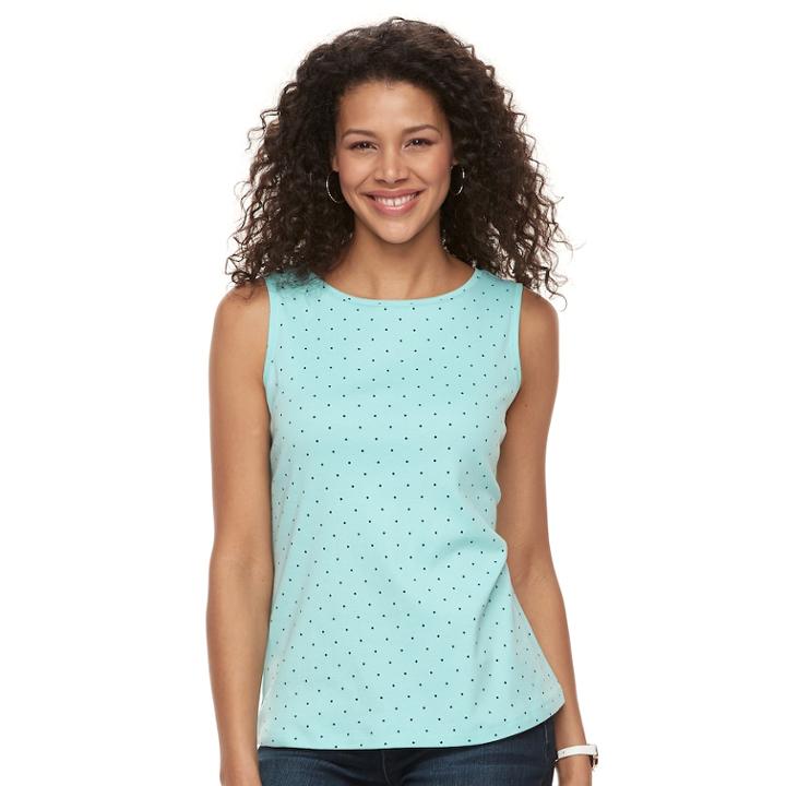 Women's Croft & Barrow&reg; Essential Tank, Size: Large, Med Blue