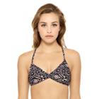 Juniors' Hot Water Geometric Bralette Swim Top, Size: Xl, Orange Oth