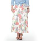 Plus Size Chaps Tiered Maxi Skirt, Women's, Size: 1xl, Pink Ovrfl