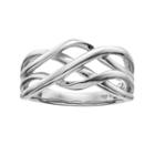 She Sterling Silver Openwork Woven Ring, Women's, Size: 8, Grey