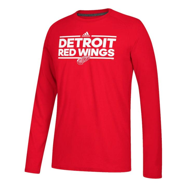 Men's Adidas Detroit Red Wings Dassler Long-sleeved Tee, Size: Medium