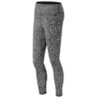 Women's New Balance Lace Up For The Cure Transform High-waisted Tights, Size: Medium, Silver