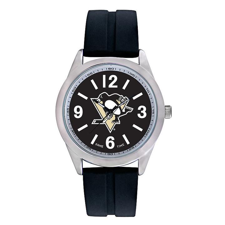 Men's Game Time Pittsburgh Penguins Varsity Watch, Black