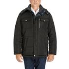 Men's London Fog Towne By London Fog Quilted Hooded Parka, Size: Xl, Black