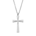 Focus For Men Stainless Steel Cross Pendant Necklace, Size: 22, Silver