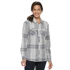 Women's Croft & Barrow&reg; Classic Soft Shirt, Size: Small, Grey