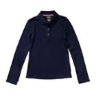 Girls 7-20 & Plus Size French Toast School Uniform Long-sleeved Polo Shirt, Girl's, Size: 4-5, Blue (navy)