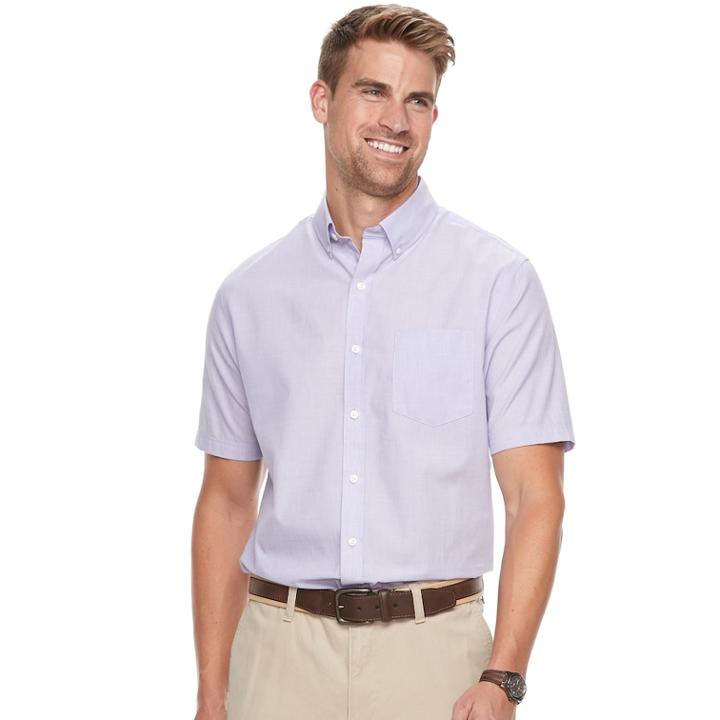 Men's Croft & Barrow&reg; Classic-fit Easy-care Button-down Shirt, Size: Small, Med Purple