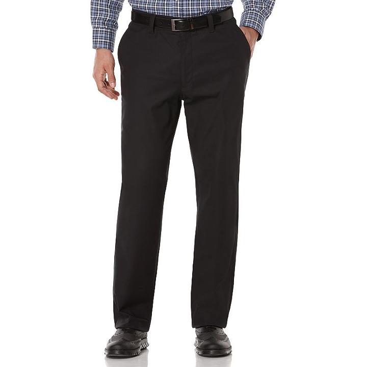 Men's Savane Active Flex Chino Pants, Size: 34x34, Grey (charcoal)