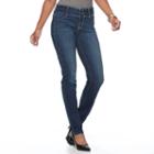 Women's Apt. 9&reg; Tummy Control Straight-leg Jeans, Size: 8, Black