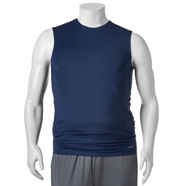 Big & Tall Tek Gear&reg; Dry Tek Sleeveless Base Layer Tee, Men's, Size: Xl Tall, Blue (navy)