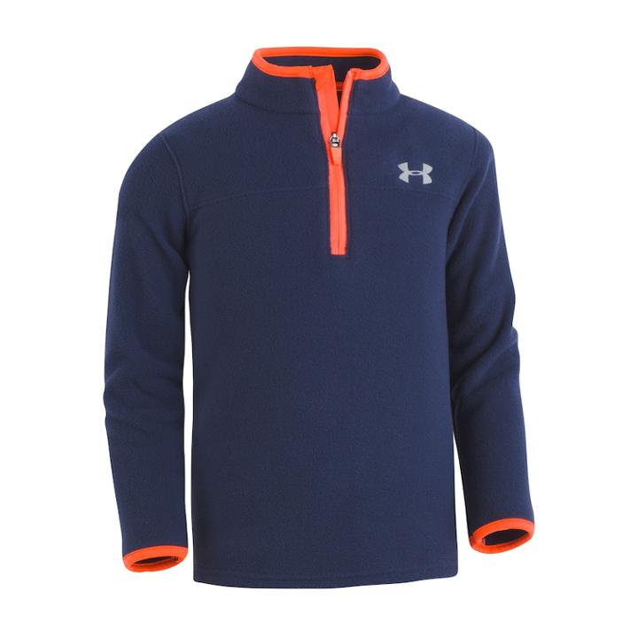 Boys 4-7 Under Armour 1/4-zip Fleece Navy Lightweight Pullover, Size: 5, Med Blue