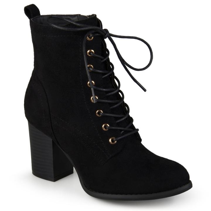 Journee Collection Baylor Women's Block Heel Ankle Boots, Size: 11, Black