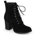 Journee Collection Baylor Women's Block Heel Ankle Boots, Size: 11, Black