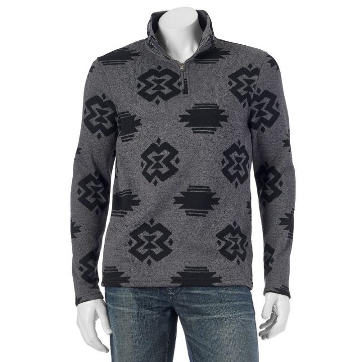Big & Tall Urban Pipeline&reg; Solid Fleece Quarter-zip Sweater, Men's, Size: Xxl Tall, Grey