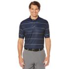 Men's Grand Slam Classic-fit Striped Motionflow Performance Polo, Size: Xl, Med Blue
