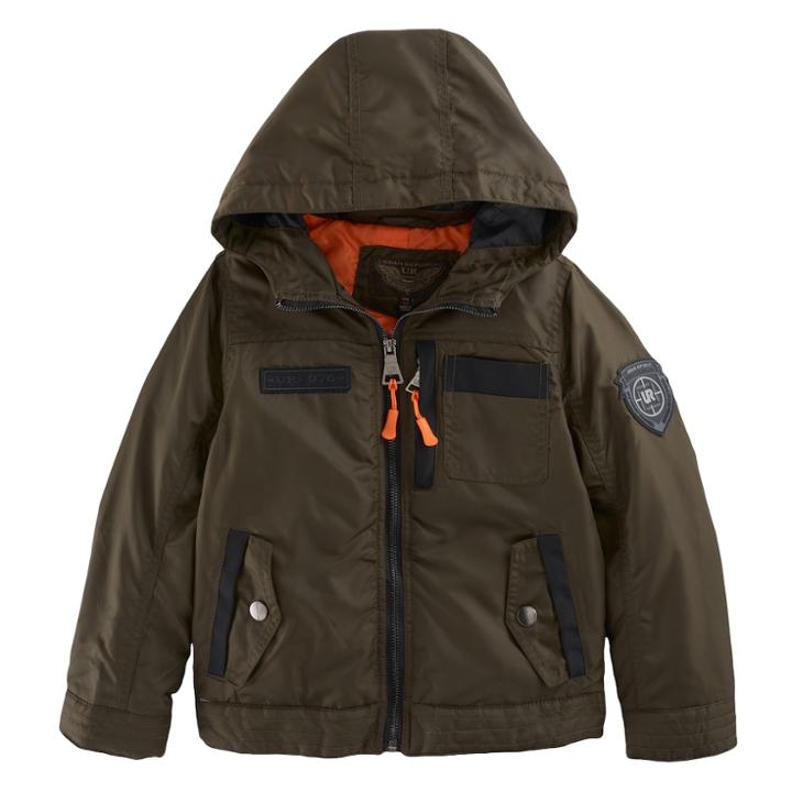 Boys 4-7 Urban Republic Oxford Midweight Hooded Jacket, Size: 4, Dark Green