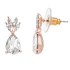 Lc Lauren Conrad Simulated Crystal Nickel Free Teardrop Earrings, Women's, Light Red