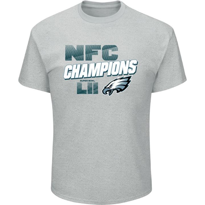 Men's Philadelphia Eagles 2017 Nfc Champions Wonderstruck Tee, Size: Small, Grey