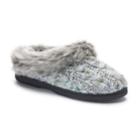 Women's Dearfoams Cable Knit Clog Slippers, Size: Xlg Medium, Grey Other