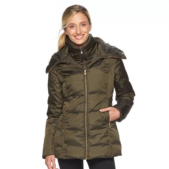 Women's Hemisphere Double-zip Down Jacket, Size: Small, Green