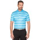 Big & Tall Grand Slam On Course Printed Stripe Polo, Men's, Size: L Tall, Blue