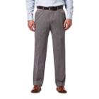 Men's Haggar Premium No-iron Khaki Stretch Classic-fit Flat-front Pants, Size: 40x34, Med Grey