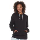 Junior's So&reg; Oversized Fleece Hoodie With Kangaroo Pocket, Teens, Size: Small, Black
