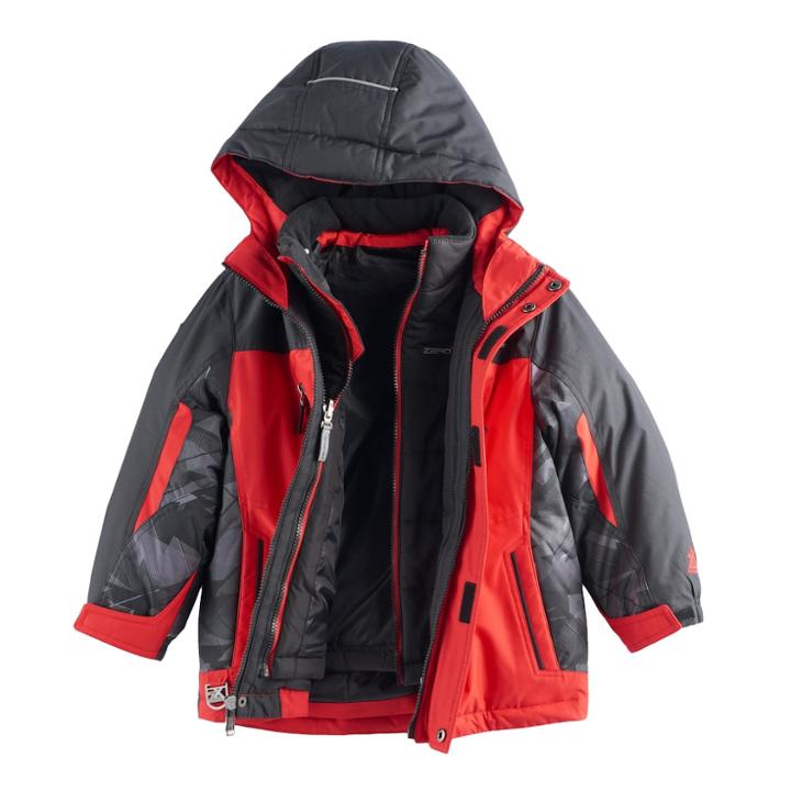Boys 4-7 Zeroxposur 2-in-1 Quilted Jacket, Size: Medium, Red