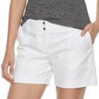 Women's Apt. 9&reg; Torie Twill Shorts, Size: 8, White