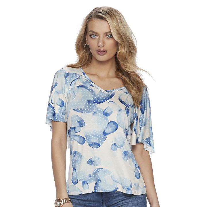 Women's Juicy Couture Embellished Cape Tee, Size: Large, Multicolor