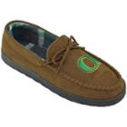 Men's Oregon Ducks Microsuede Moccasins, Size: 8, Brown