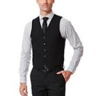 Men's Haggar&reg; Slim-fit Black Suit Vest, Size: 40