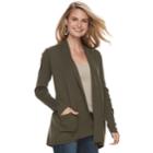 Women's Sonoma Goods For Life&trade; Shawl Collar Cardigan, Size: Xl, Dark Green